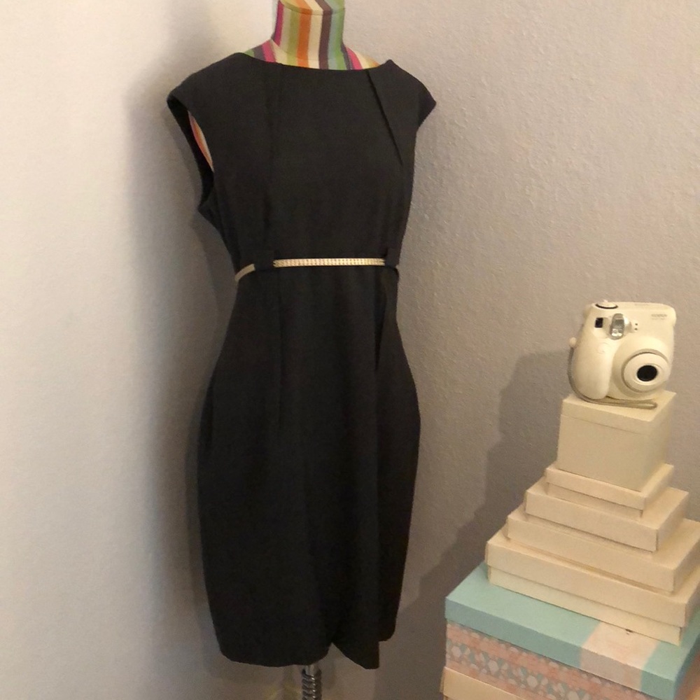 Calvin Klein charcoal work-appropriate dress